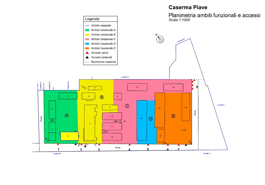 Planimetria ambiti funzionali