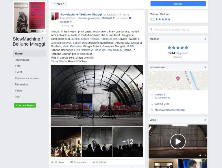 Avvio del progetto Hangar 11 &ndash; Slowmachine