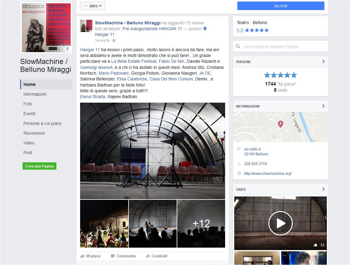 Avvio del progetto Hangar 11 &ndash; Slowmachine