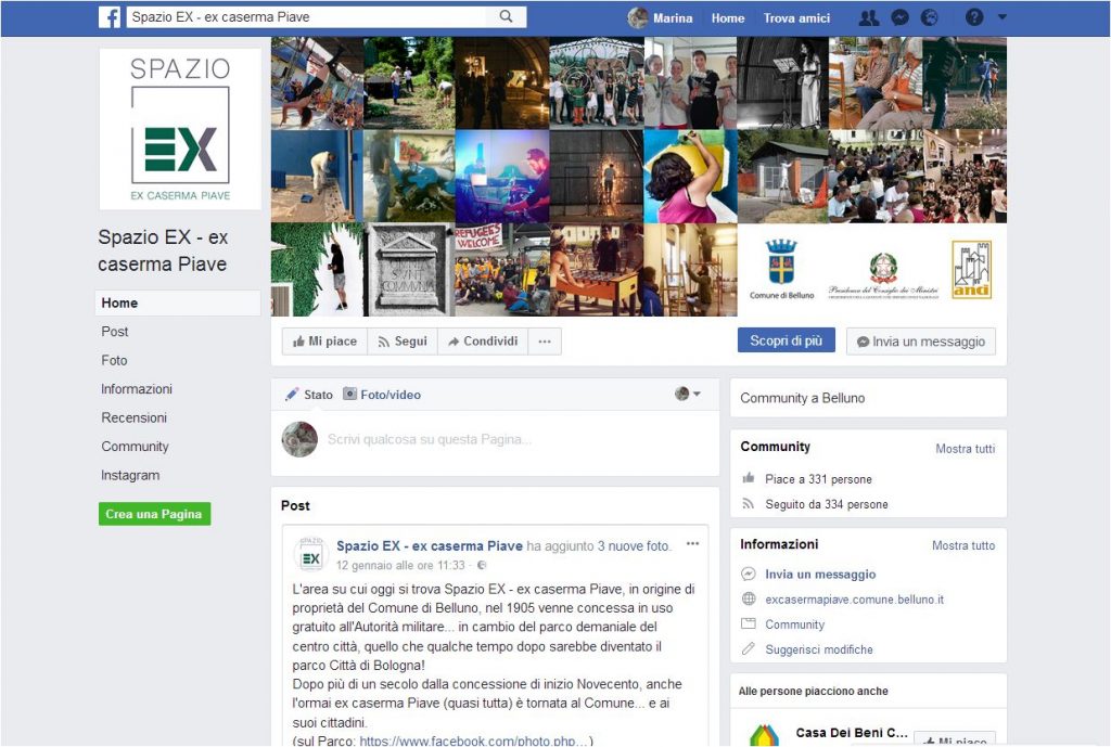 Copertina di Facebook