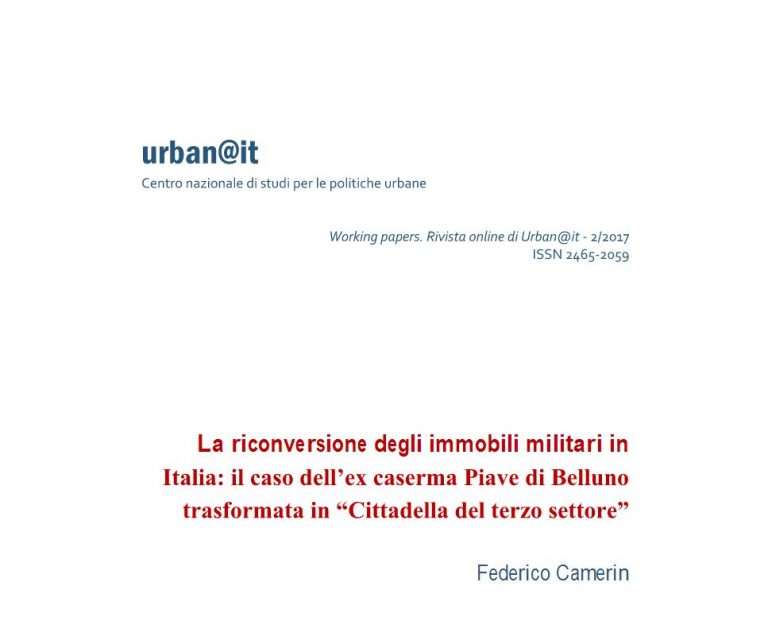 Centro nazionale di studi per le politiche urbane Urban@it &ndash; 2/2017