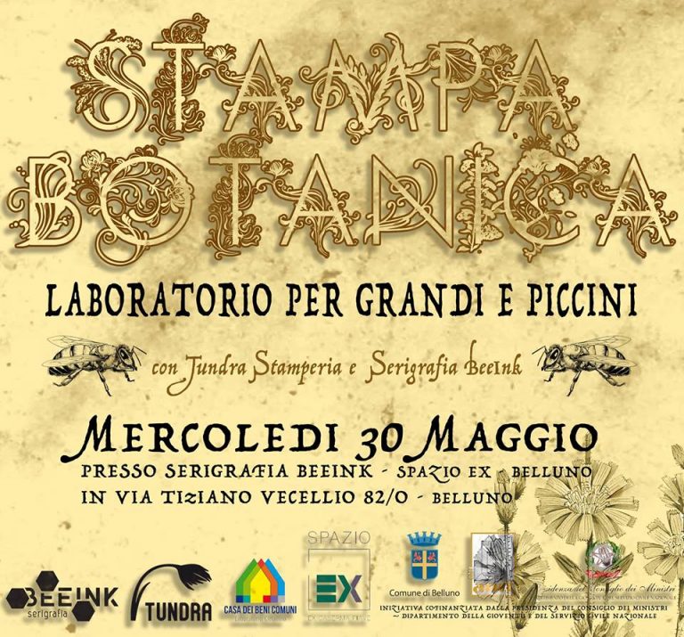 Beeink &ndash; Laboratorio di stampa botanica &ndash; 30 maggio 2018