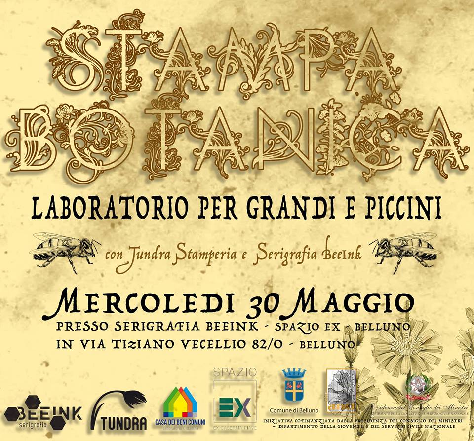 Beeink &ndash; Laboratorio di stampa botanica &ndash; 30 maggio 2018